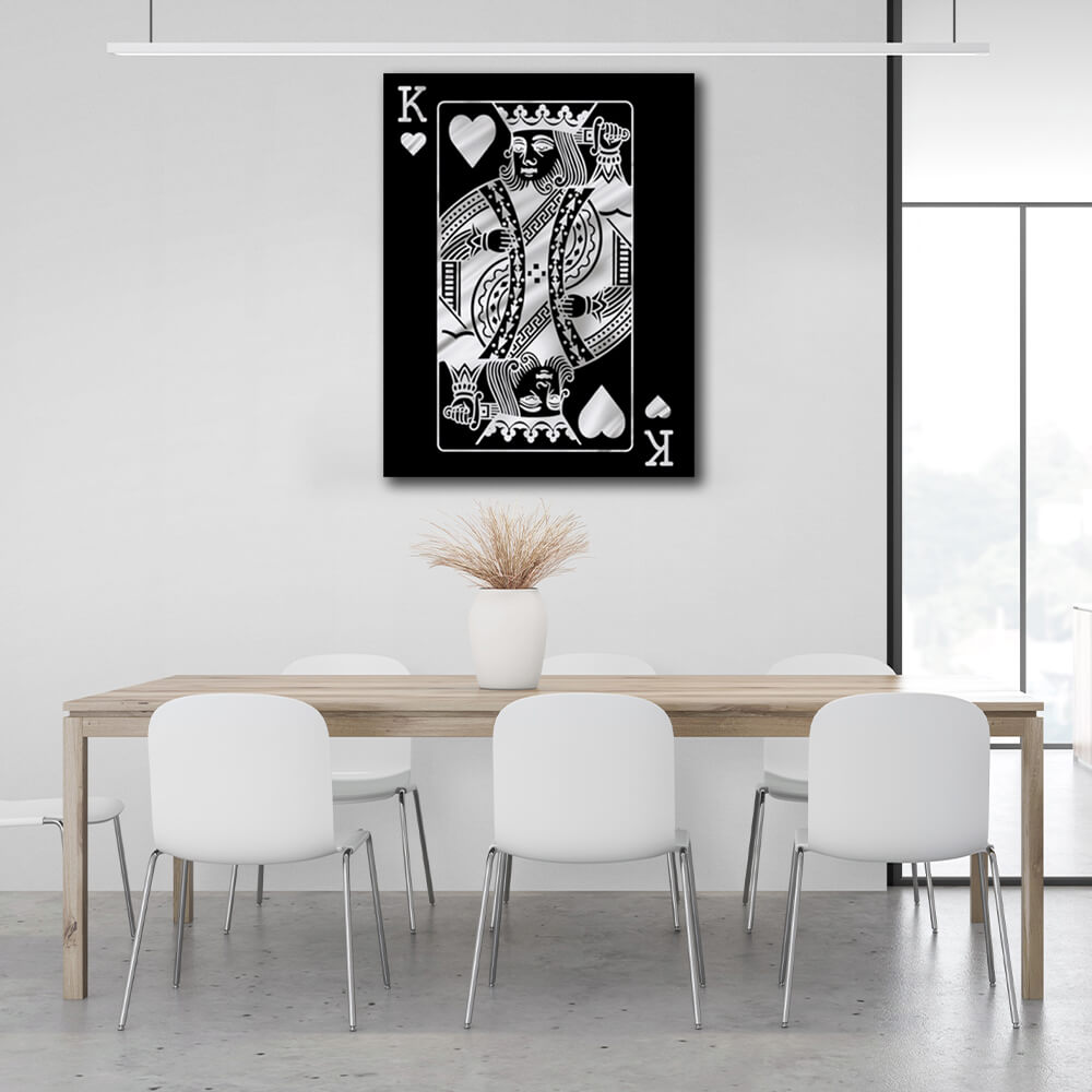 To motivate King Silver Motivational Canvas Wall Art Print