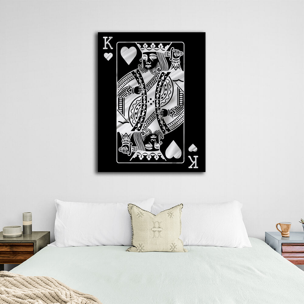 To motivate King Silver Motivational Canvas Wall Art Print