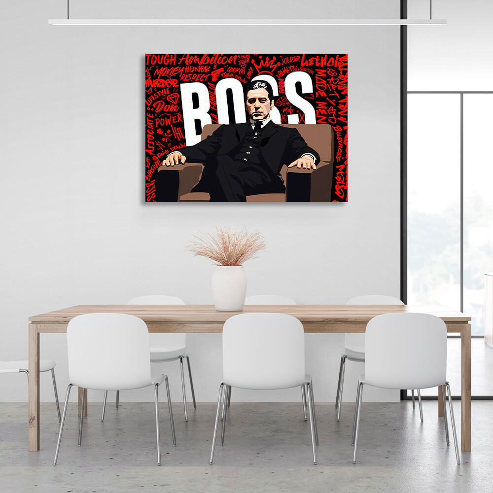 Tony Montanas Boss – Motivierender Kunstdruck auf Leinwand