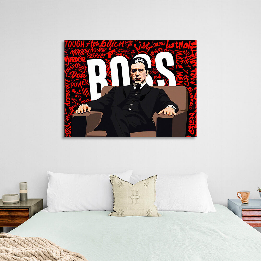 Tony Montanas Boss – Motivierender Kunstdruck auf Leinwand