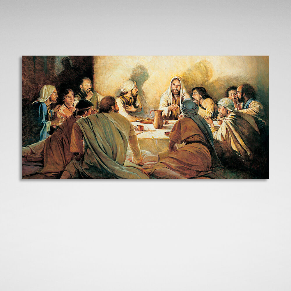 Jesus Last Supper Reproduction Canvas Wall Art Print