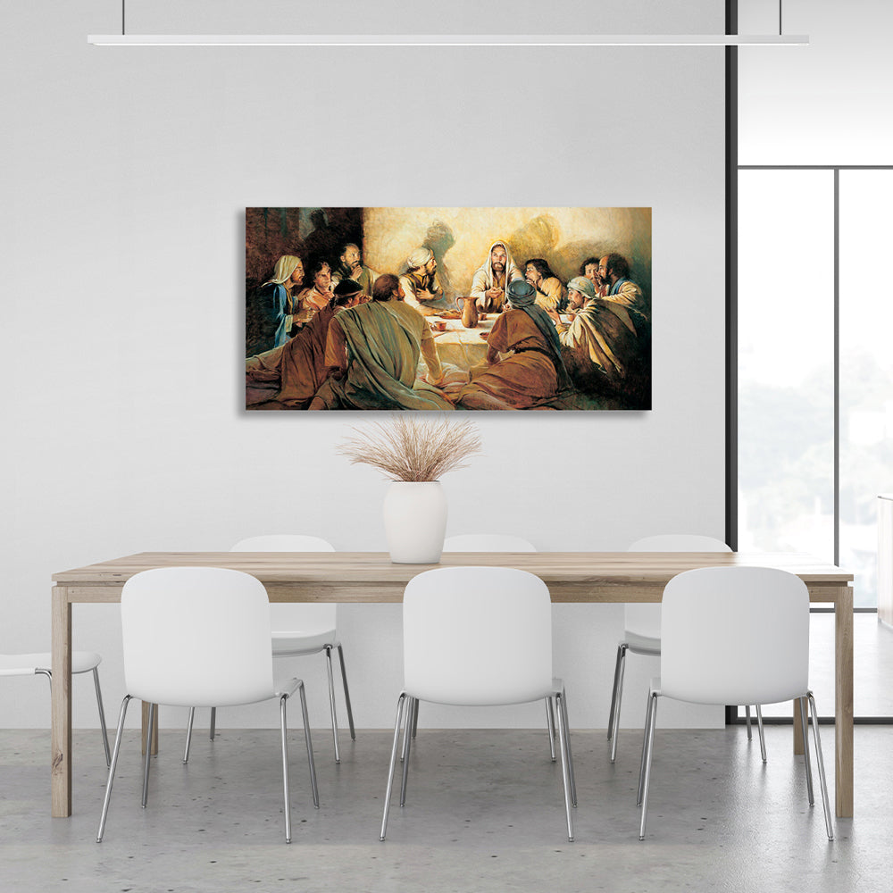 Kunstdruck auf Leinwand, Motiv: Das letzte Abendmahl Jesu