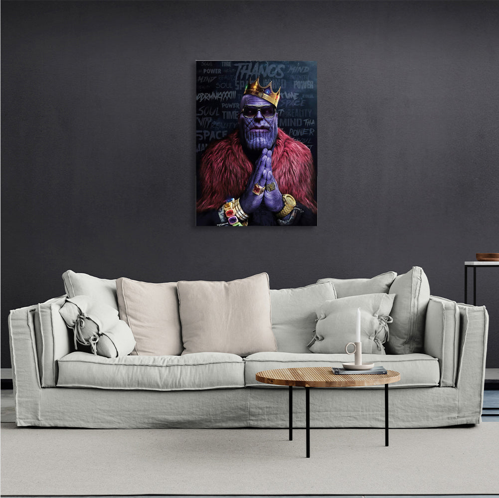 Thanos mit Krone und Ring, Kunstdruck auf Leinwand