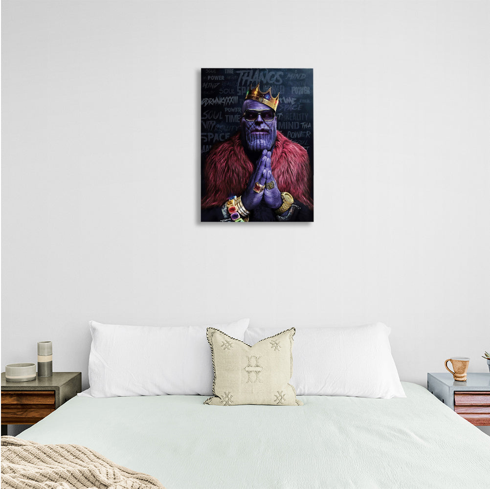 Thanos mit Krone und Ring, Kunstdruck auf Leinwand