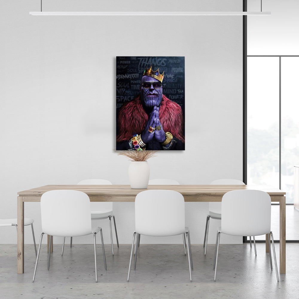 Thanos mit Krone und Ring, Kunstdruck auf Leinwand