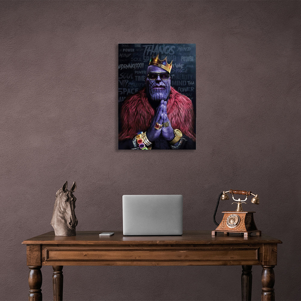 Thanos in a crown and ring  Canvas Wall Art Print