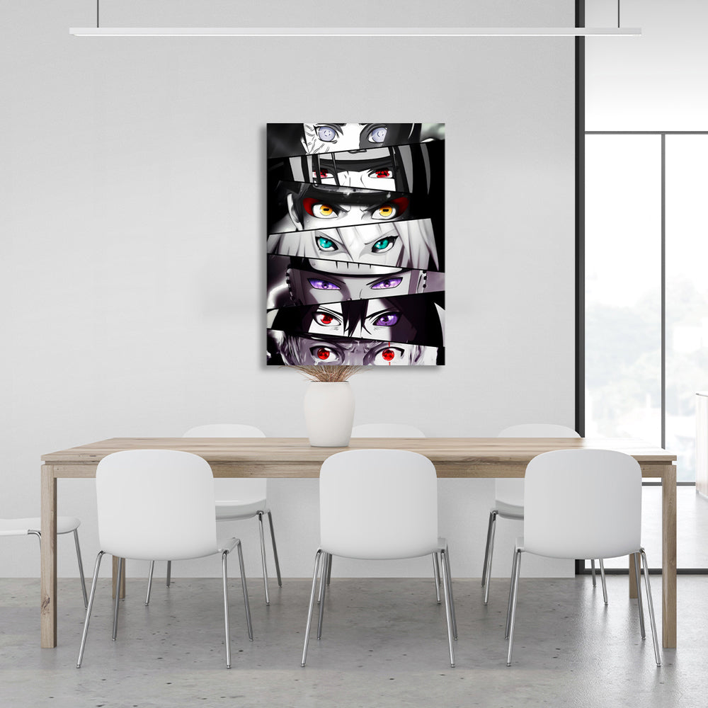 Naruto anime character eyes Canvas Wall Art Print