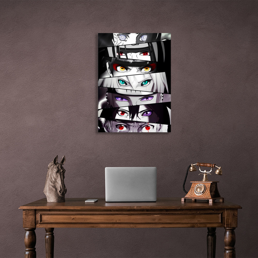 Naruto anime character eyes  Canvas Wall Art Print