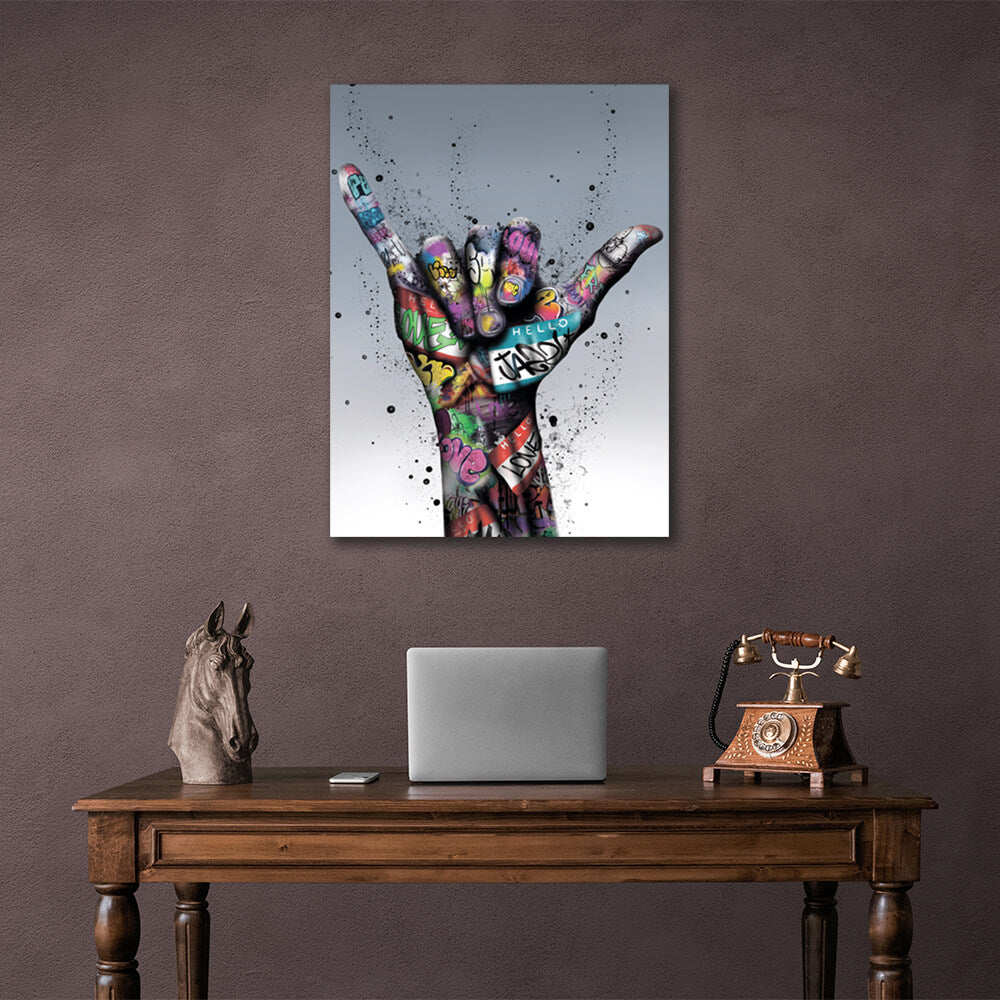 For home Shaka Canvas Wall Art Print