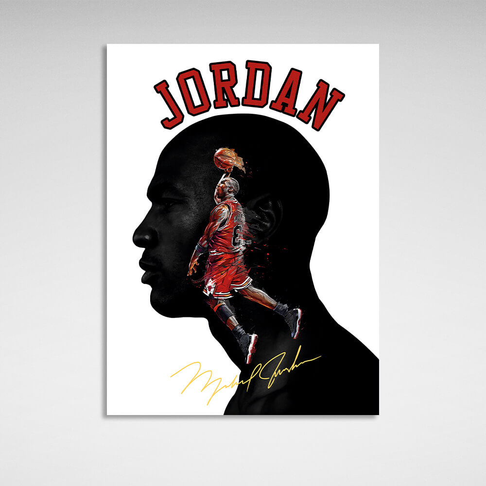 Basketball player Michael Jordan Canvas Wall Art Print