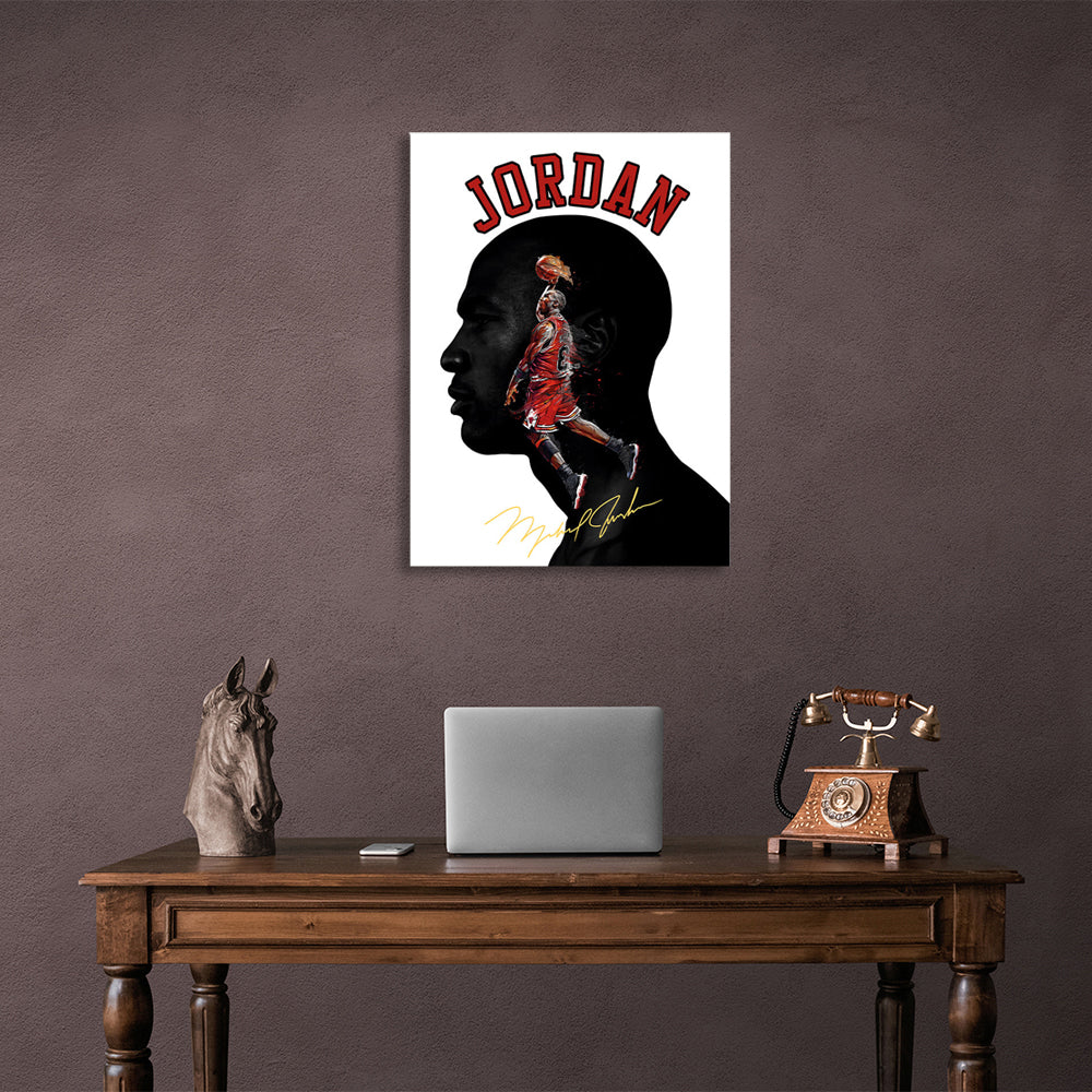 Basketball player Michael Jordan Canvas Wall Art Print