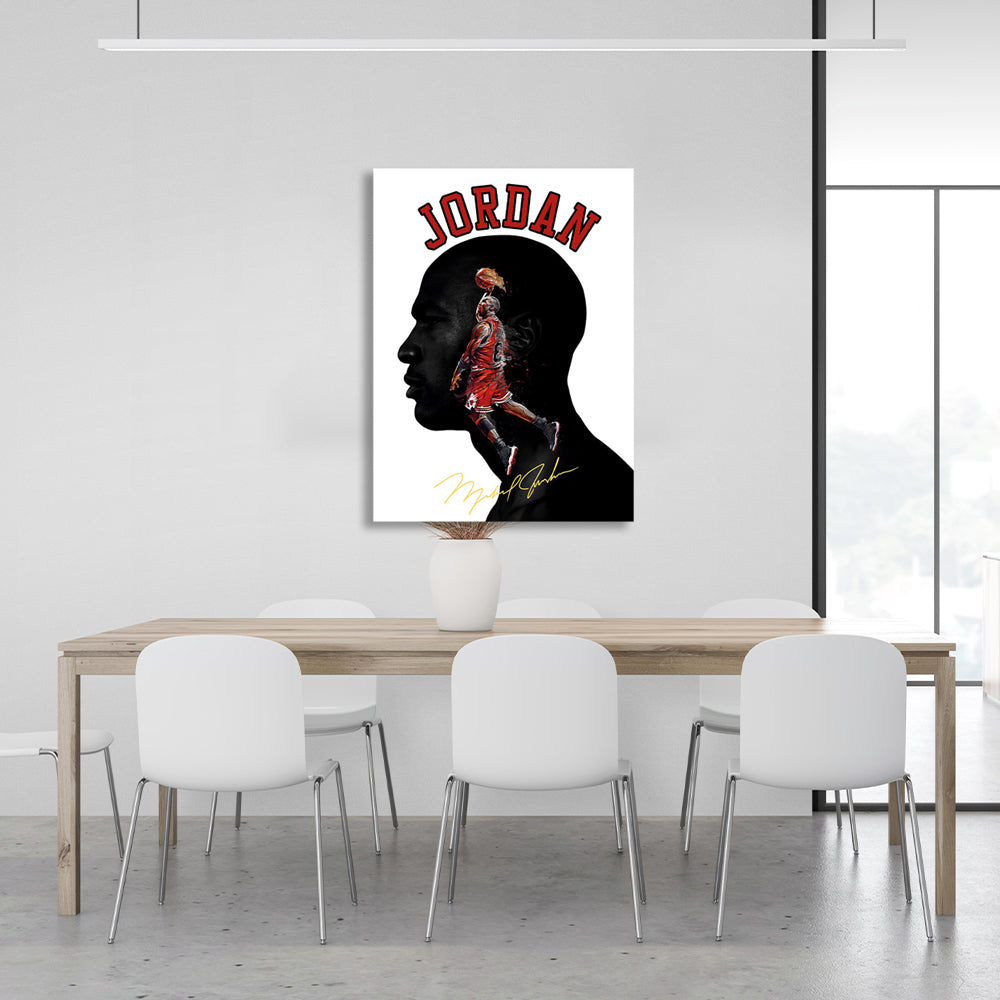 Basketball player Michael Jordan Canvas Wall Art Print