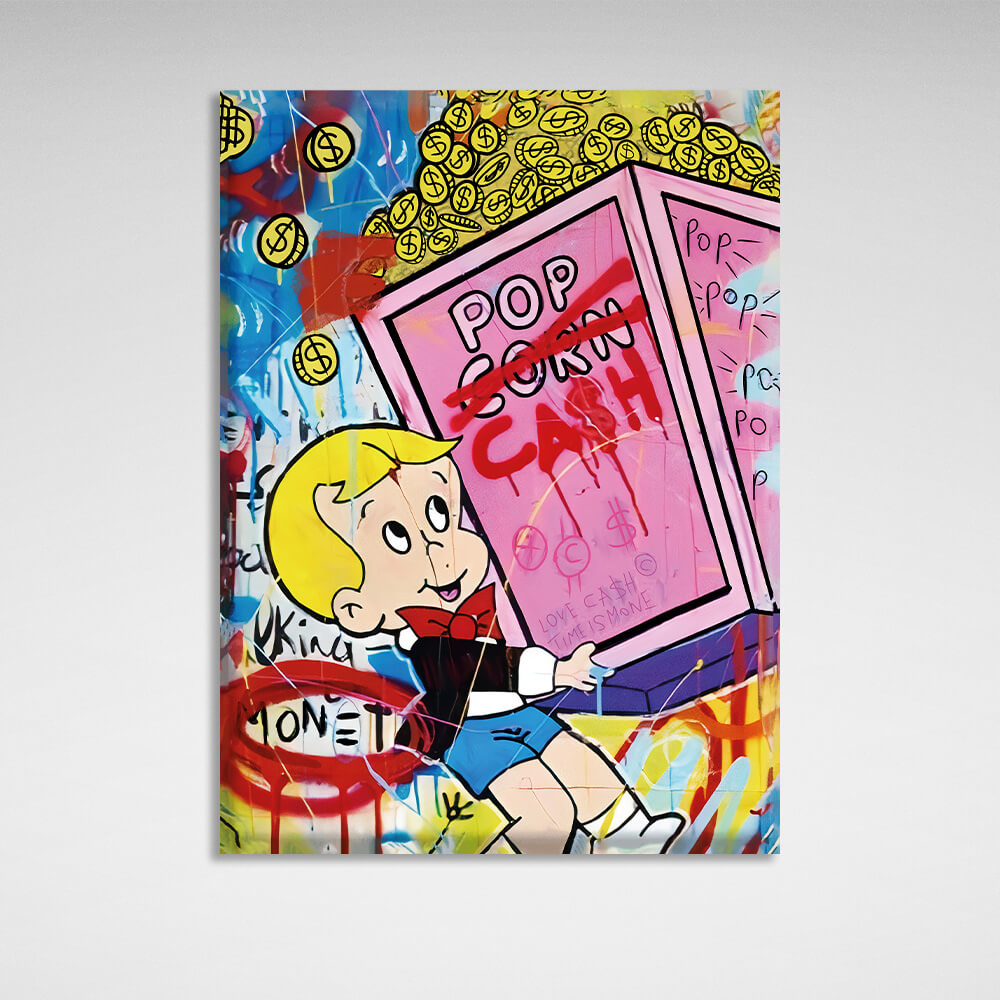 Monopoly Pop Cash Canvas Wall Art Print