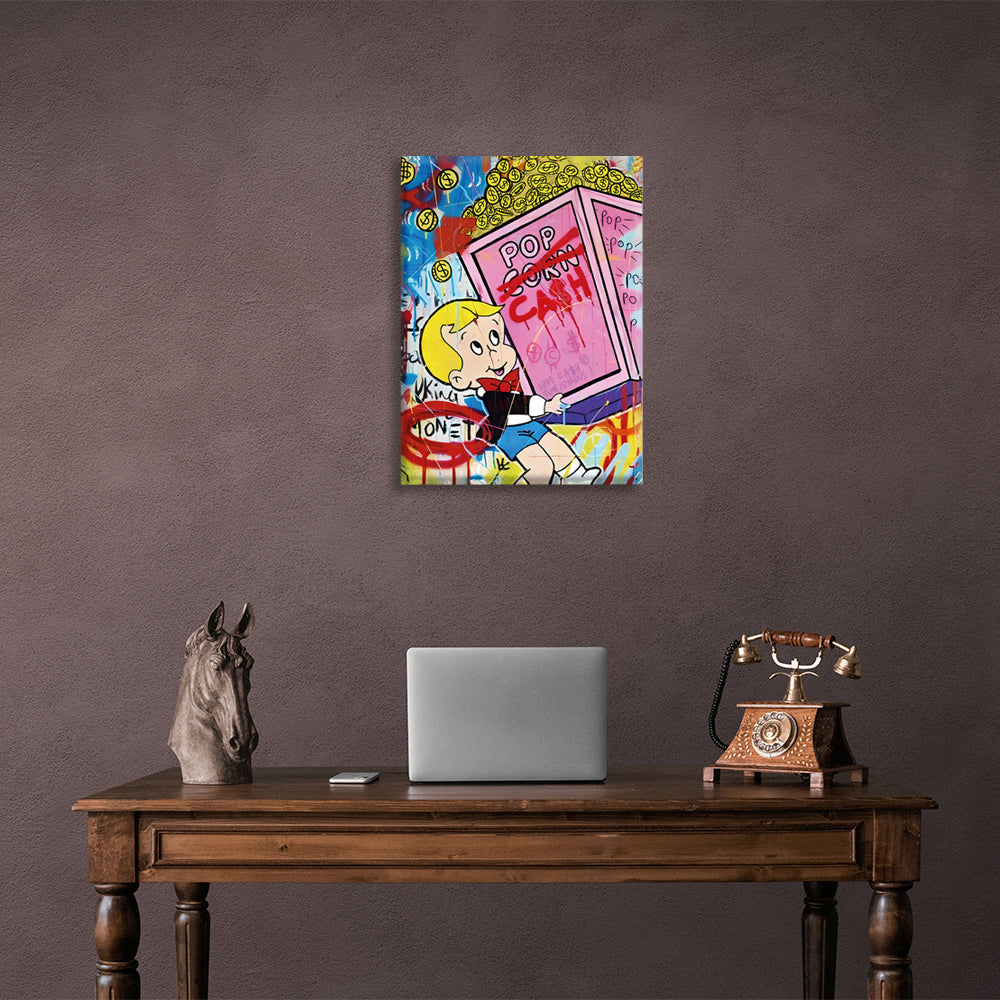 Monopoly Pop Cash Canvas Wall Art Print