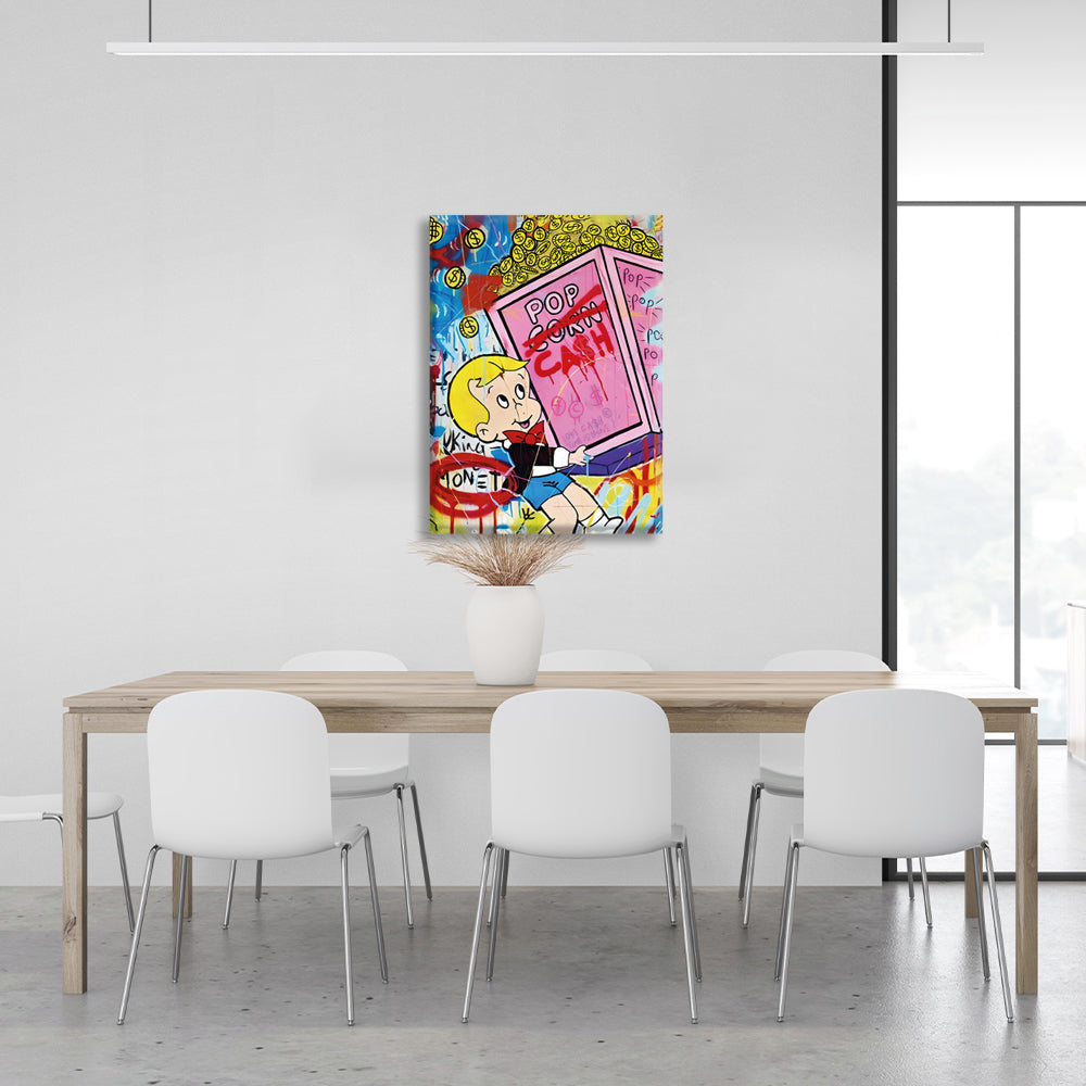 Monopoly Pop Cash Canvas Wall Art Print