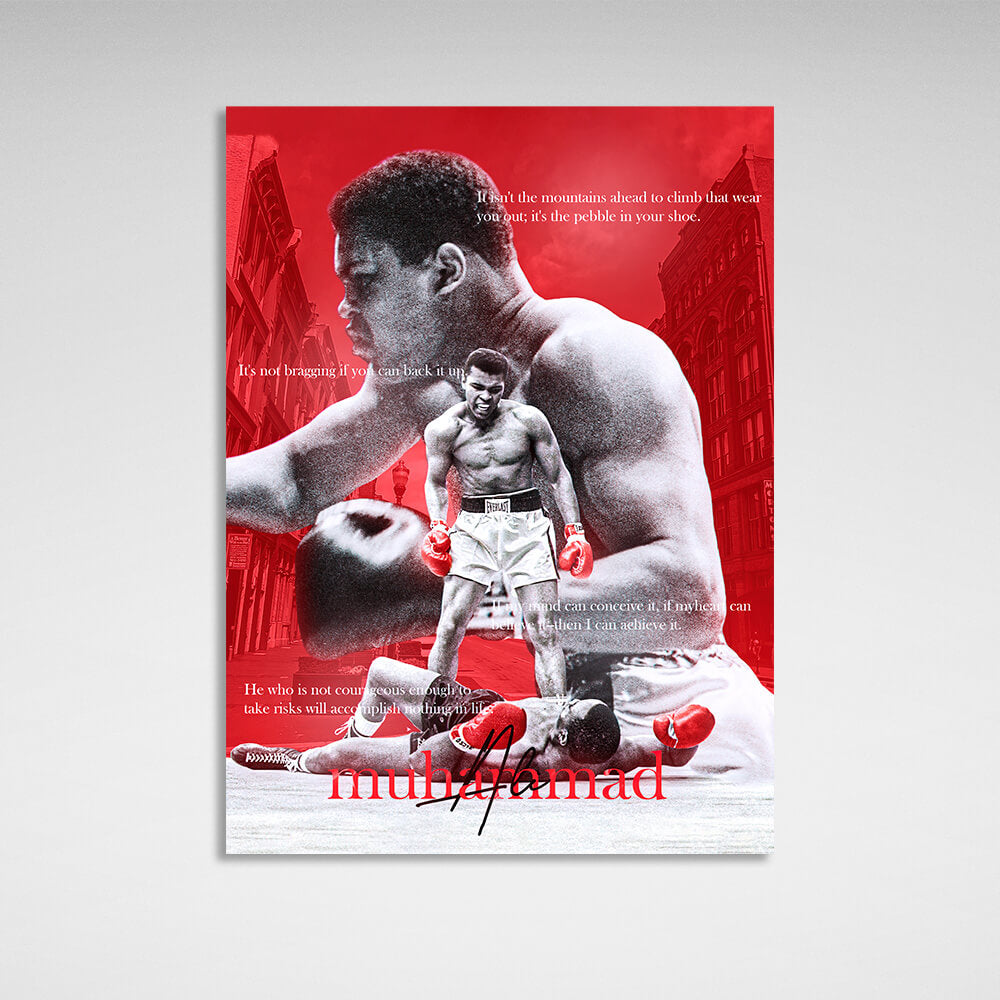 Boxer Muhammad Ali Canvas Wall Art Print