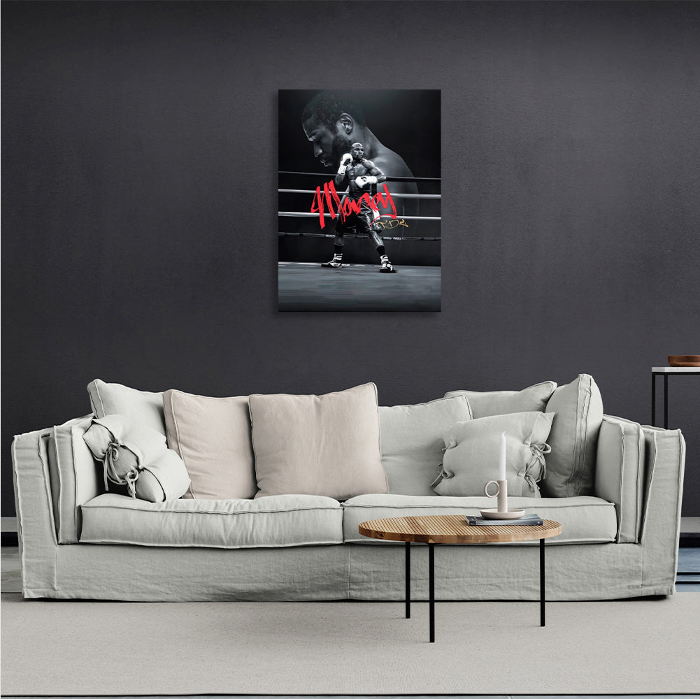 Kunstdruck auf Leinwand, Boxer Floyd Mayweather