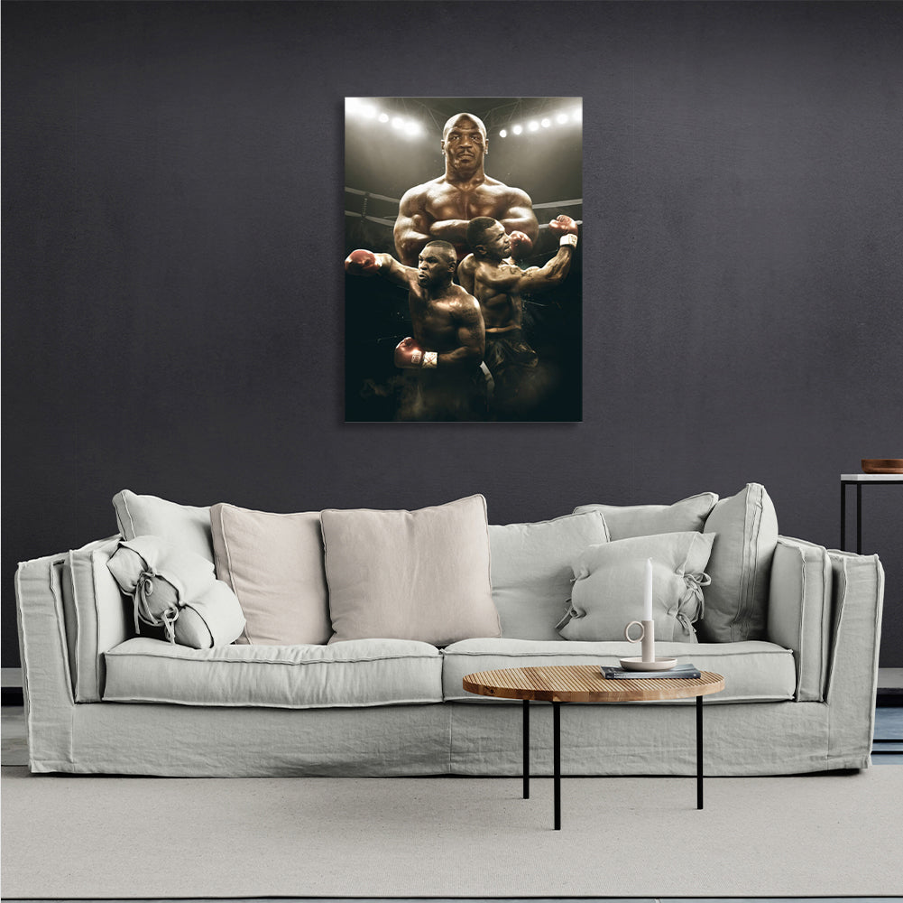 Kunstdruck auf Leinwand mit Mike Tyson-Motiv