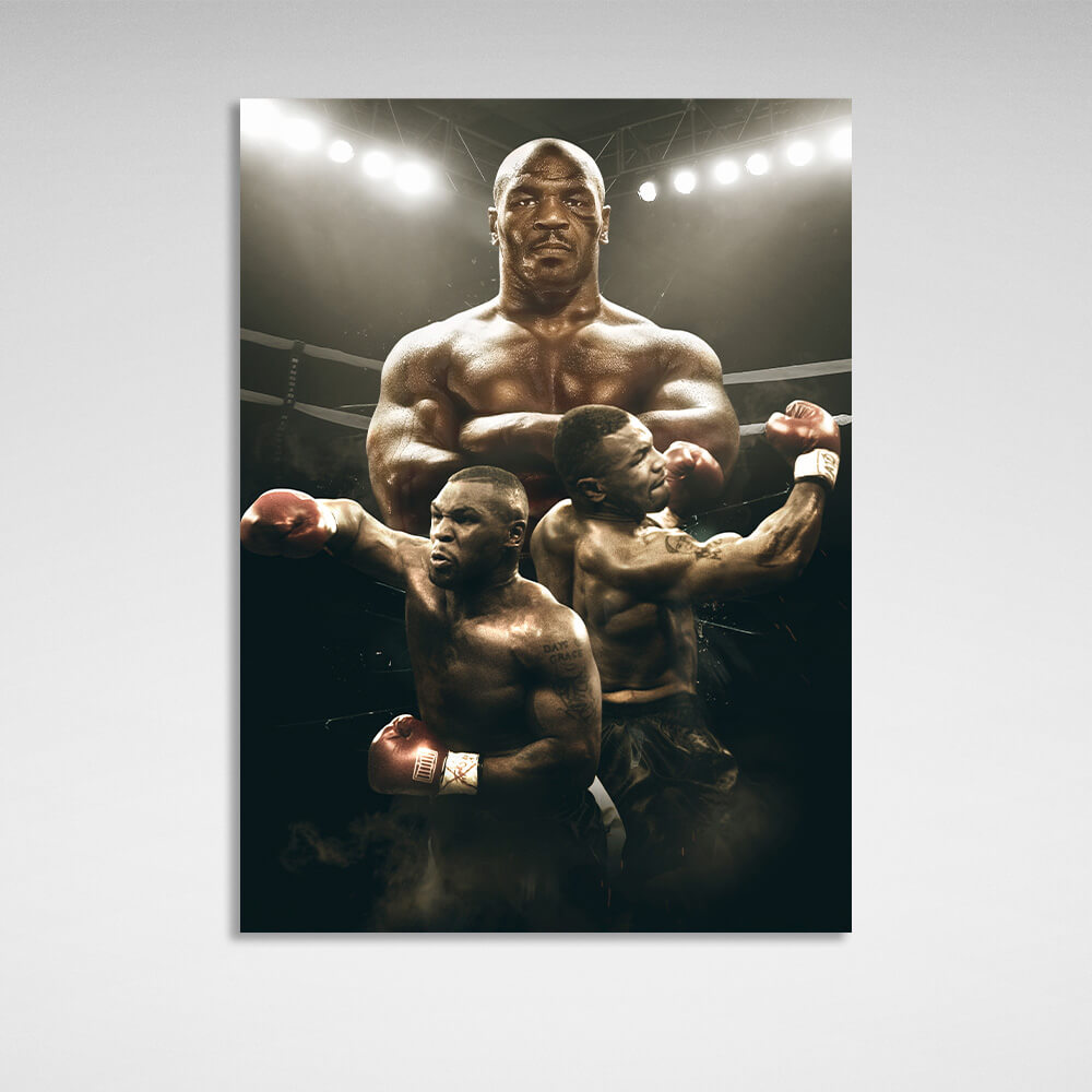 Kunstdruck auf Leinwand mit Mike Tyson-Motiv