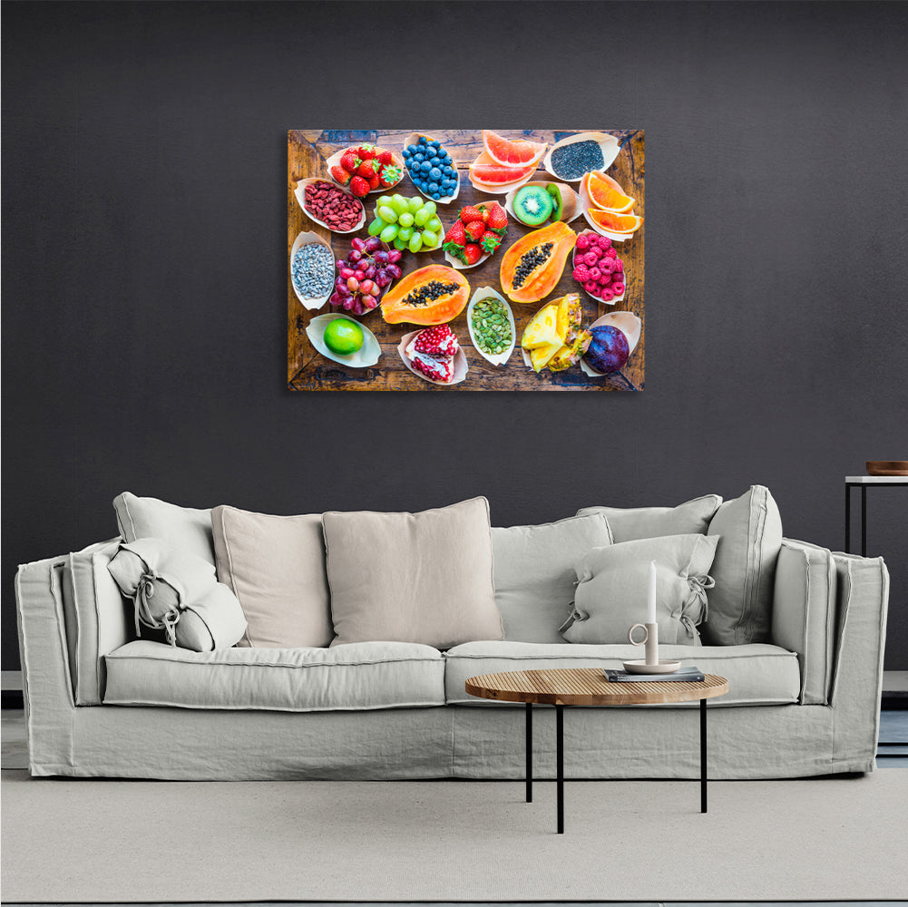 Fruits and berries Canvas Wall Art Print For Kitchen