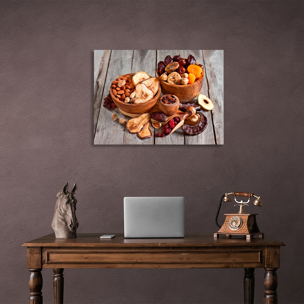 Dried fruits and nuts Canvas Wall Art Print For Kitchen