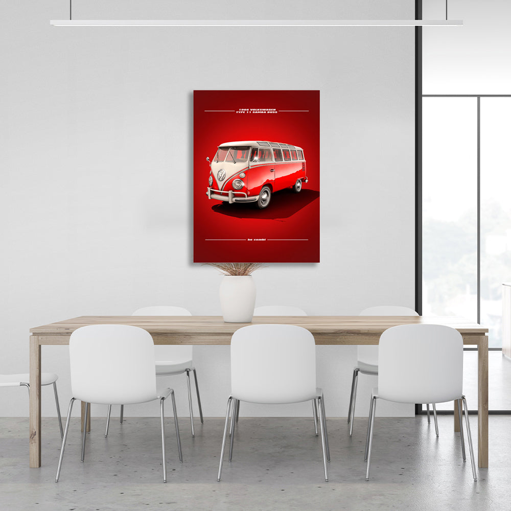 Kunstdruck auf Leinwand, Motiv: Volkswagen