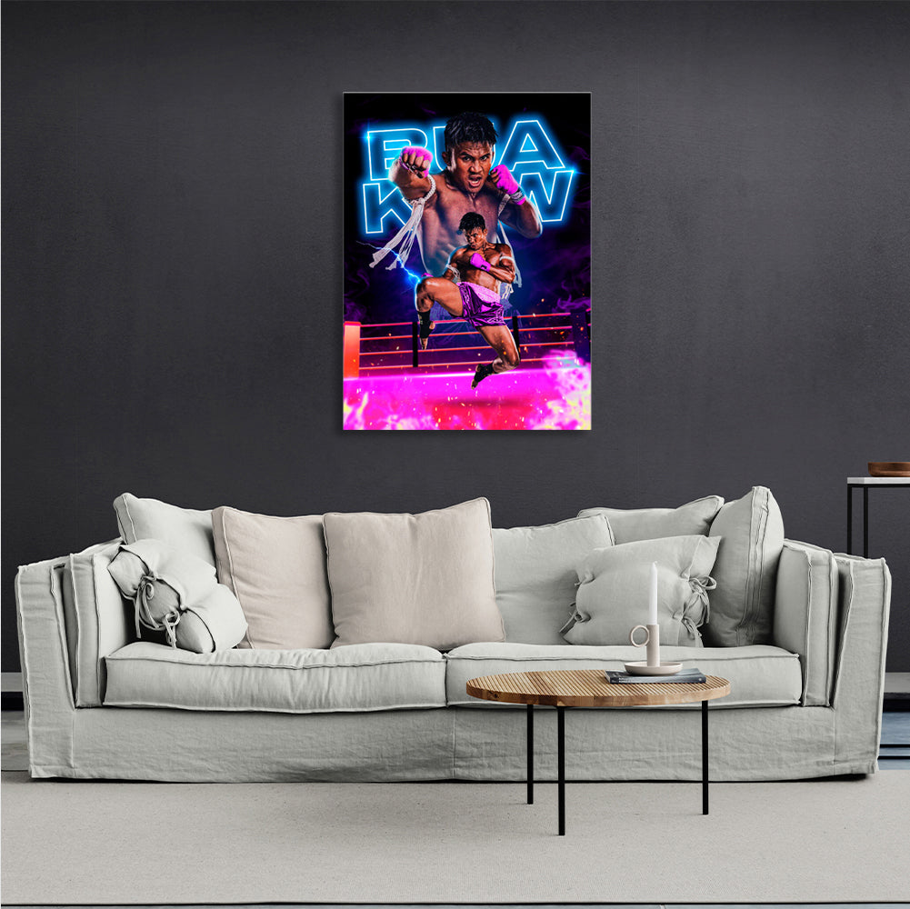 Muay-Thai-Boxer Buakaw Banchamek Leinwand-Kunstdruck