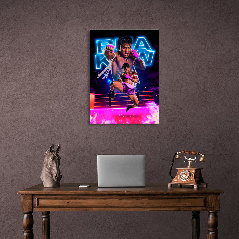 Muay Thai boxer Buakaw Banchamek Canvas Wall Art Print