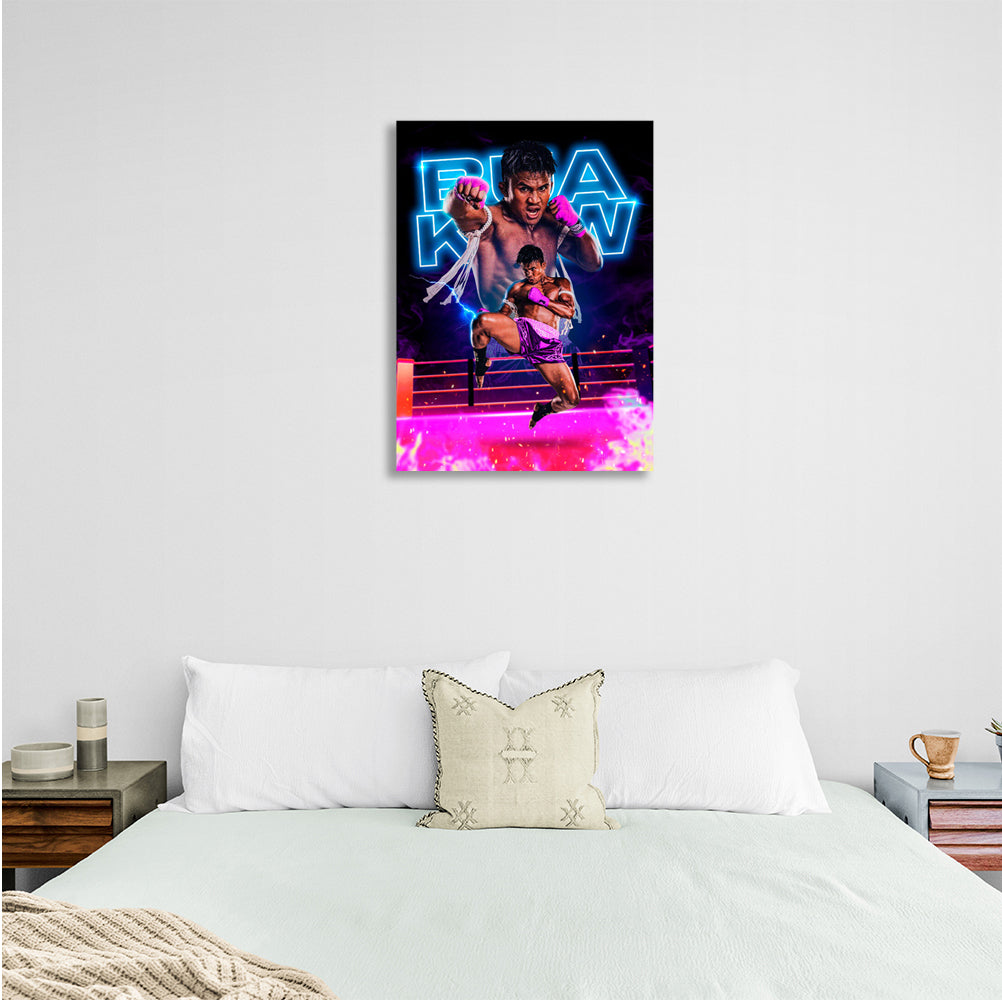 Muay-Thai-Boxer Buakaw Banchamek Leinwand-Kunstdruck