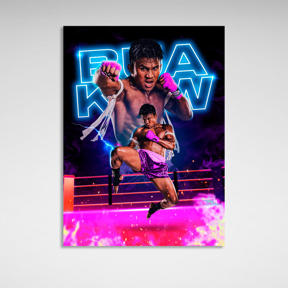 Muay-Thai-Boxer Buakaw Banchamek Leinwand-Kunstdruck