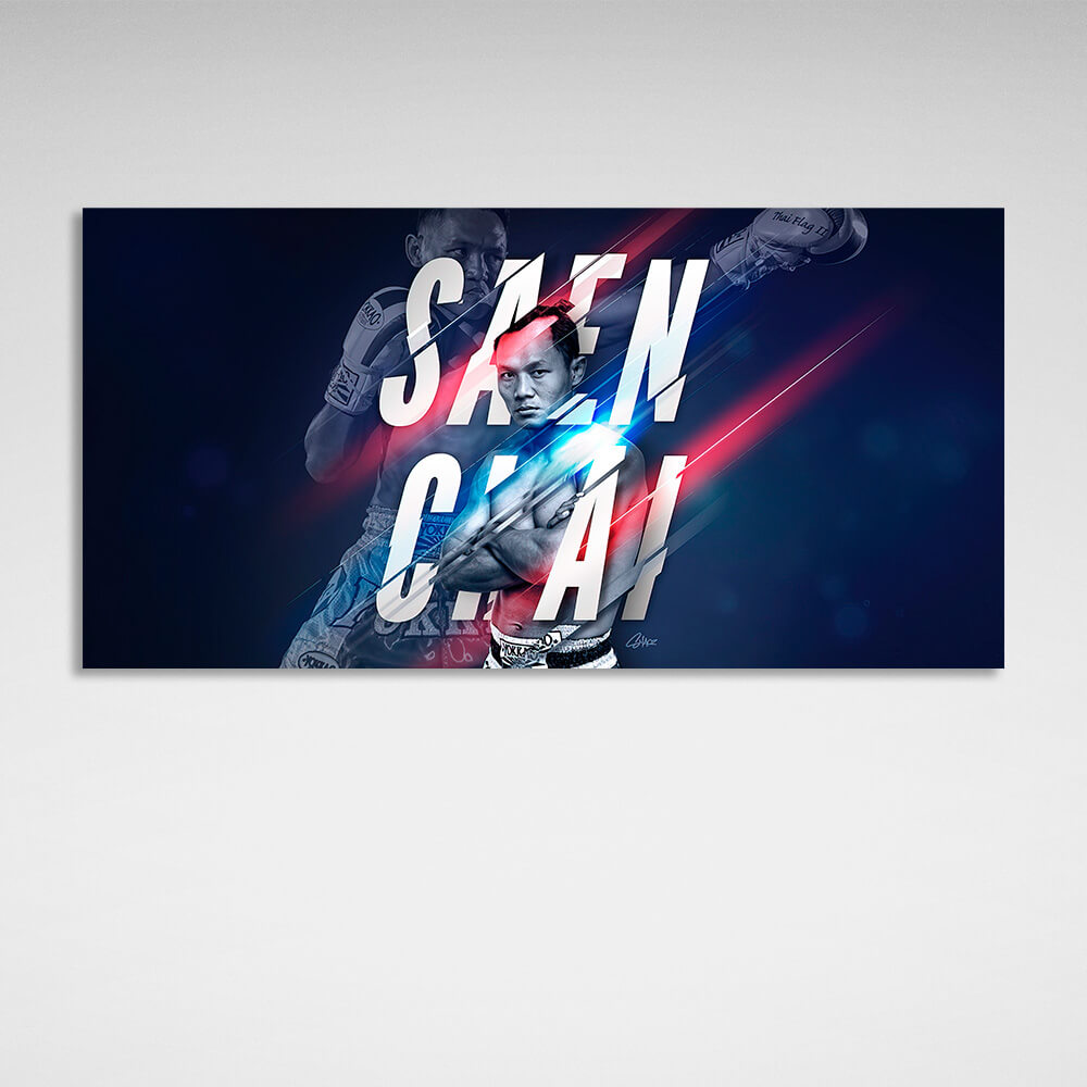 Muay Thai Boxer Saenchai Sor Kingstar Leinwand Wand Kunstdruck