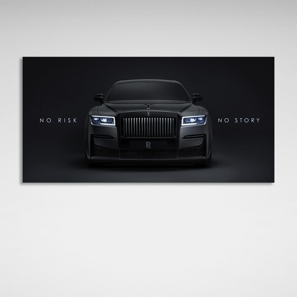 Rolls-Royce Kein Risiko, keine Geschichte Motivierender Kunstdruck auf Leinwand