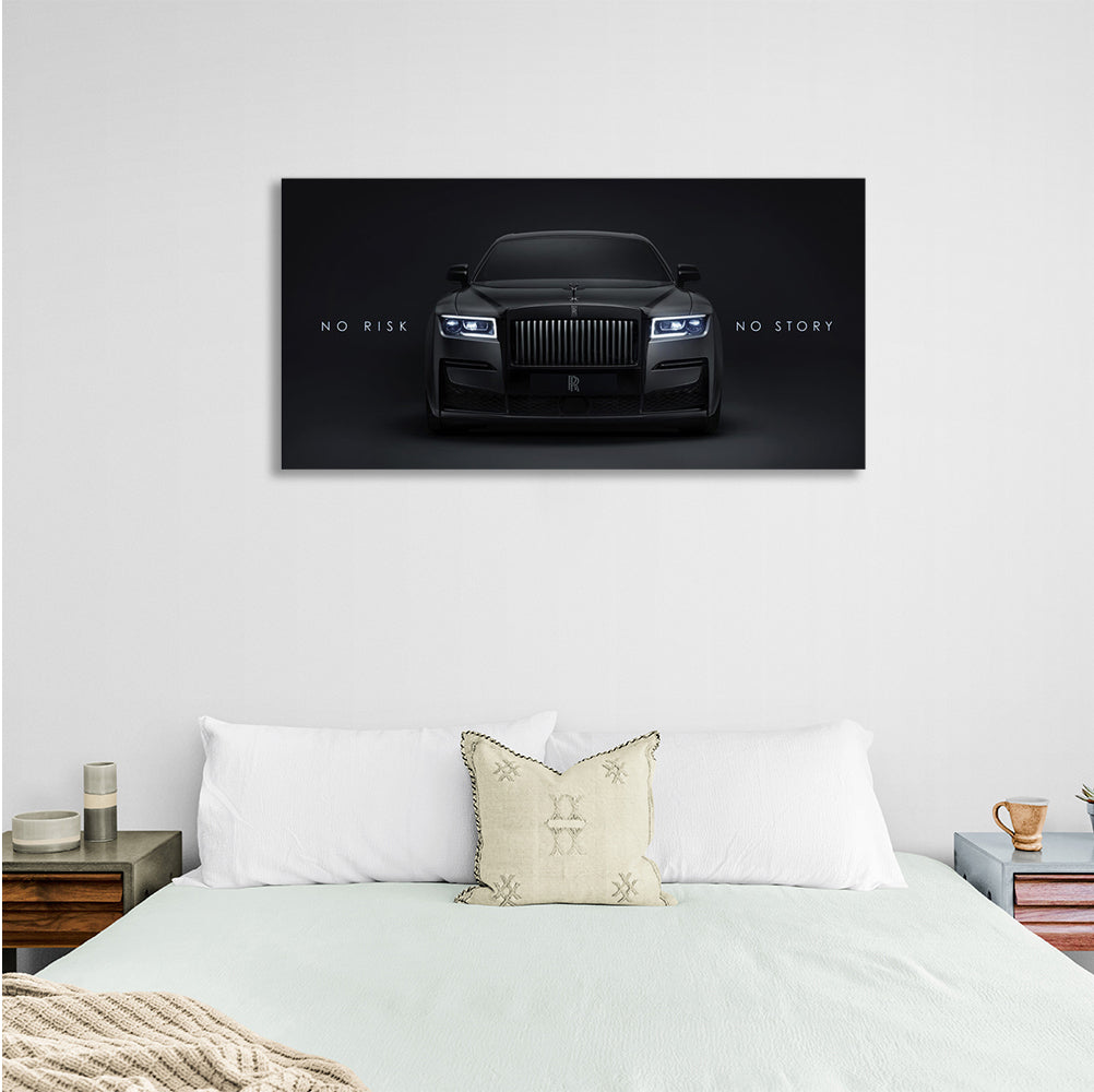 Rolls-Royce No risk, no history Motivational Canvas Wall Art Print