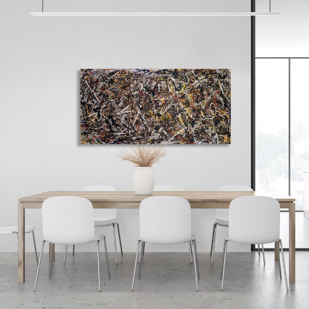 Abstract brown and beige Abstraction Canvas Wall Art Print