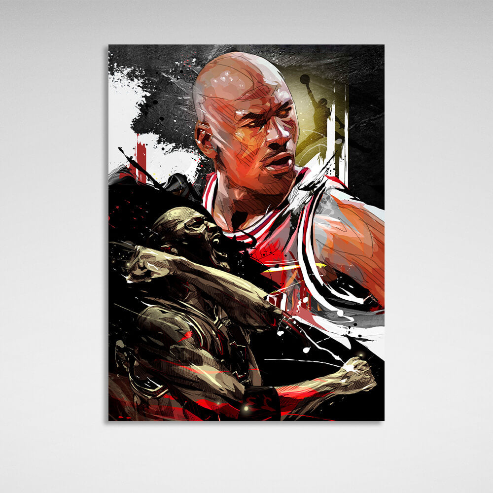 Leinwandbild „Basketballspieler Michael Jordan“