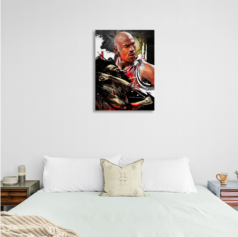 Basketball player Michael Jordan Canvas Wall Art Print