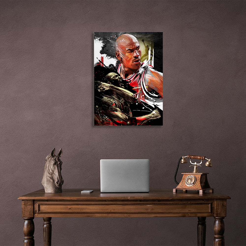 Leinwandbild „Basketballspieler Michael Jordan“