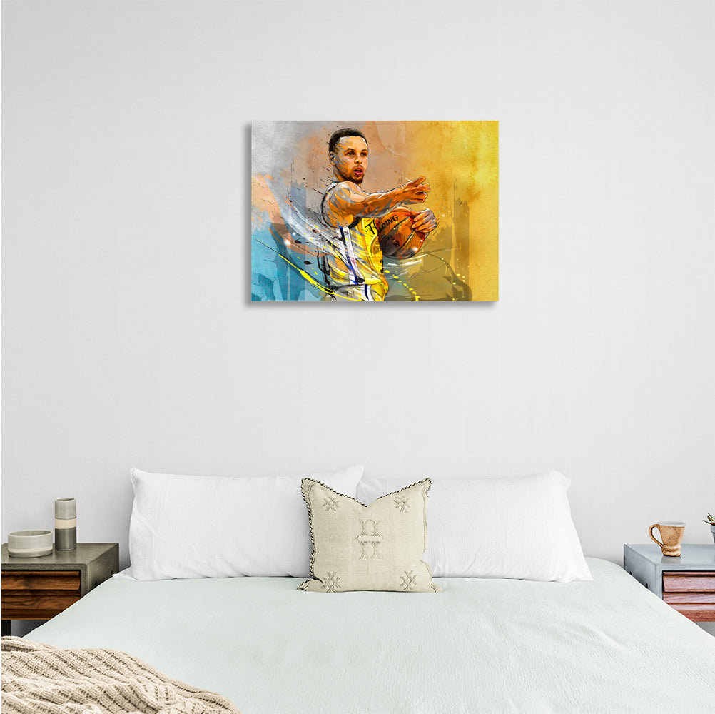 Leinwandbild „Basketballspieler Stephen Curry“ von den Golden State Warriors