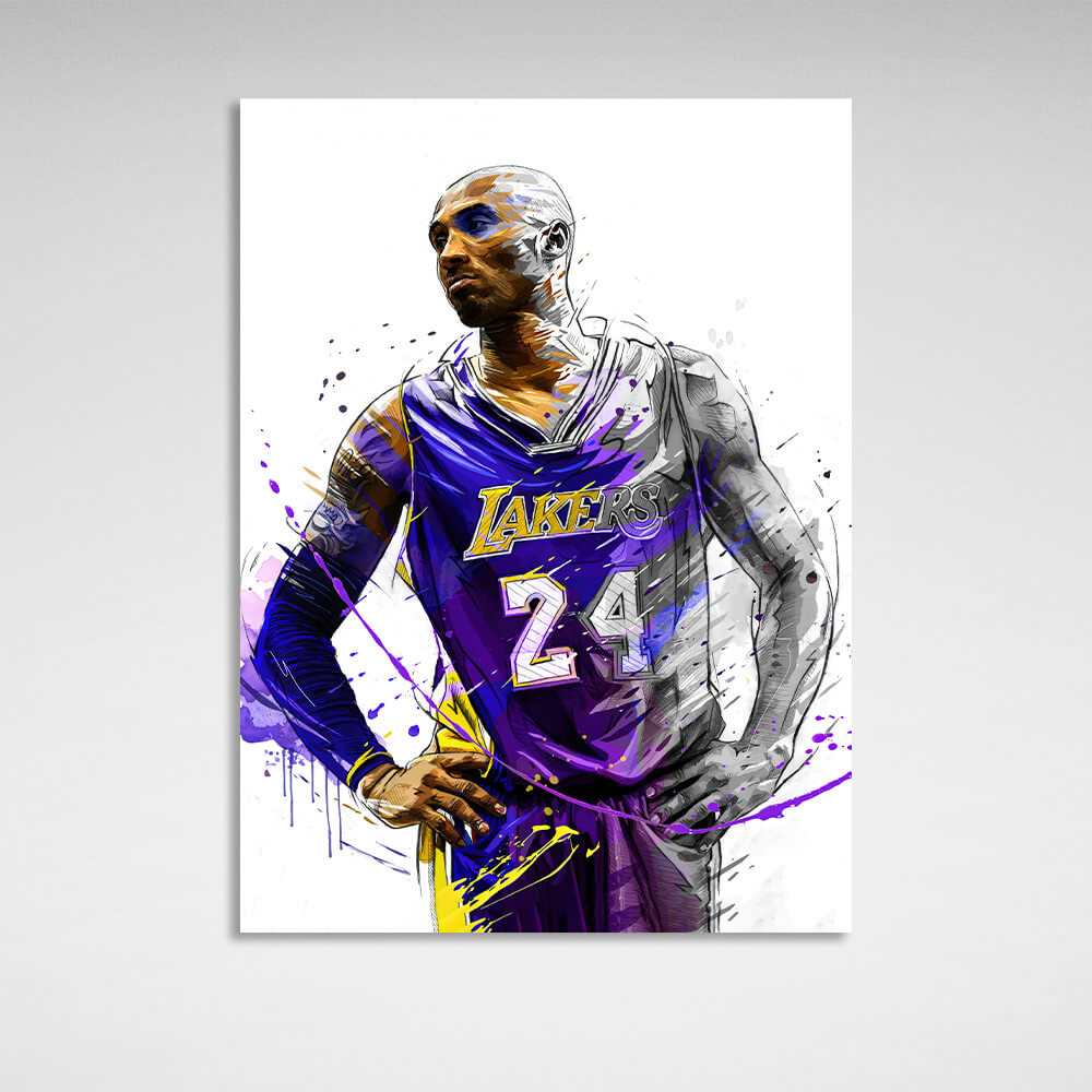 Leinwandbild, Motiv Basketballspieler Kobe Bryant, Los Angeles Lakers