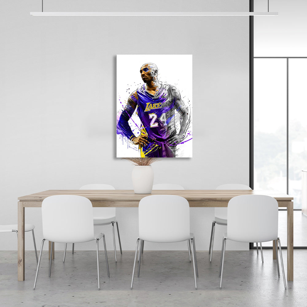 Leinwandbild, Motiv Basketballspieler Kobe Bryant, Los Angeles Lakers