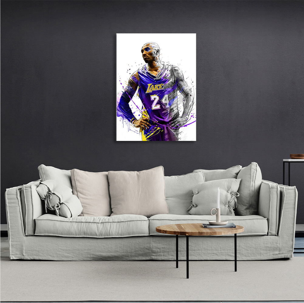 Leinwandbild, Motiv Basketballspieler Kobe Bryant, Los Angeles Lakers