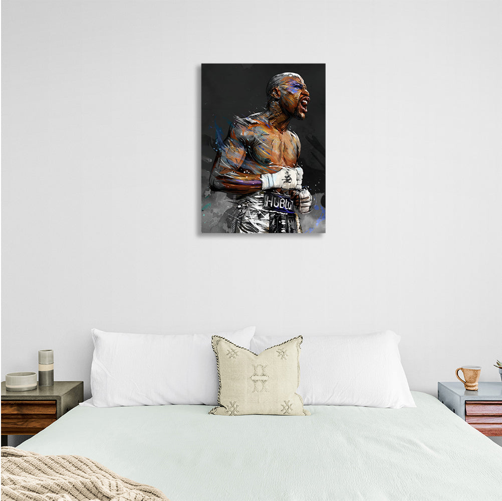 Kunstdruck auf Leinwand, Motiv: Boxer Floyd Mayweather