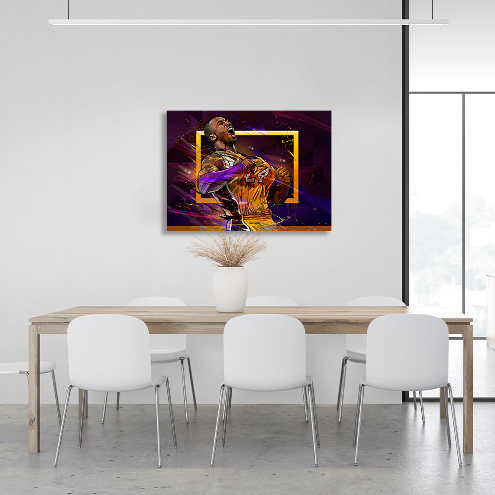 Leinwandbild, Motiv: Basketballspieler Los Angeles Lakers, Kobe Bryant, Wandbild