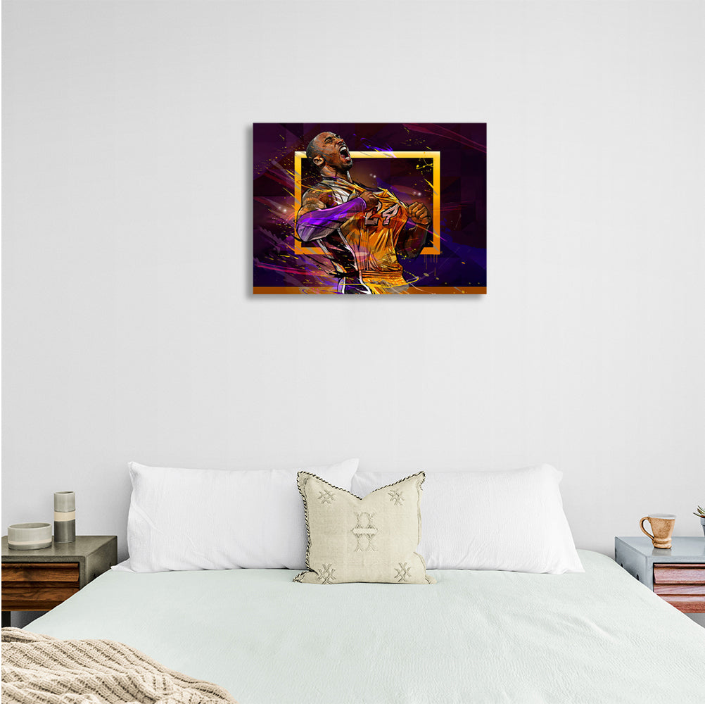 Leinwandbild, Motiv: Basketballspieler Los Angeles Lakers, Kobe Bryant, Wandbild