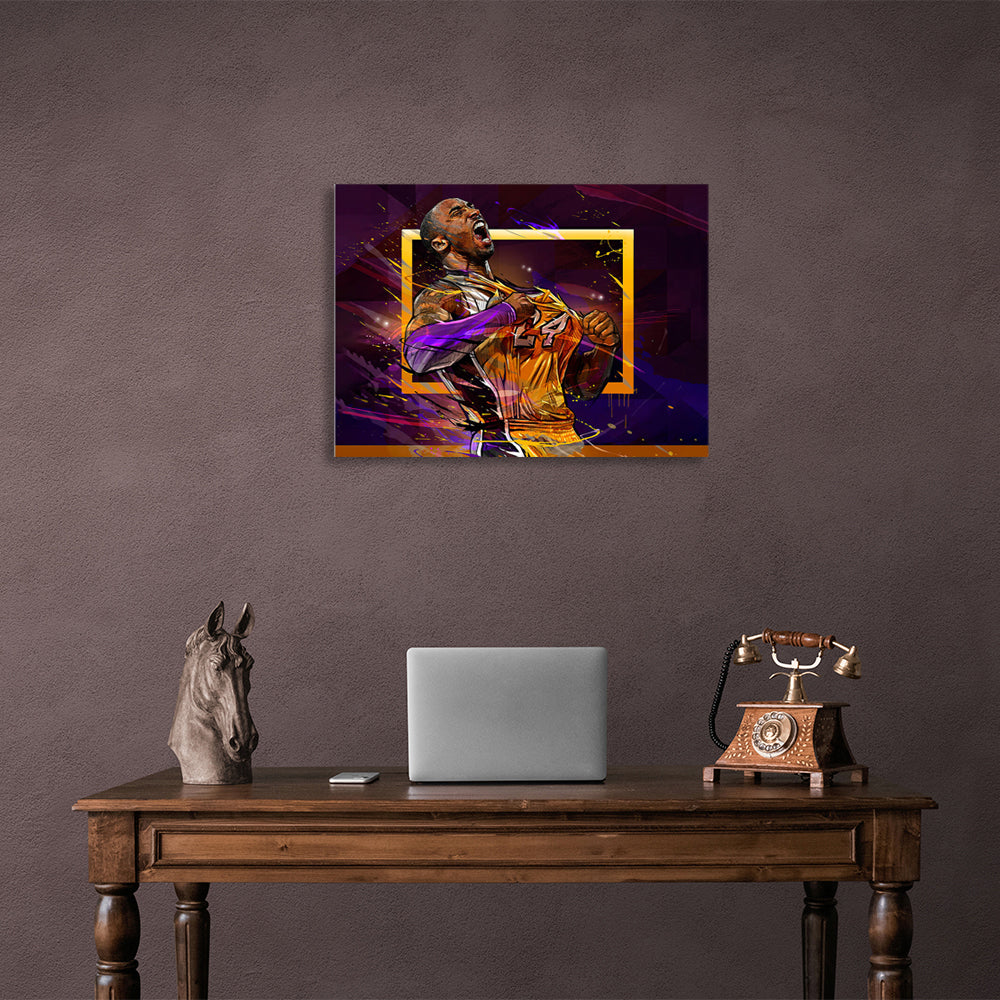 Leinwandbild, Motiv: Basketballspieler Los Angeles Lakers, Kobe Bryant, Wandbild