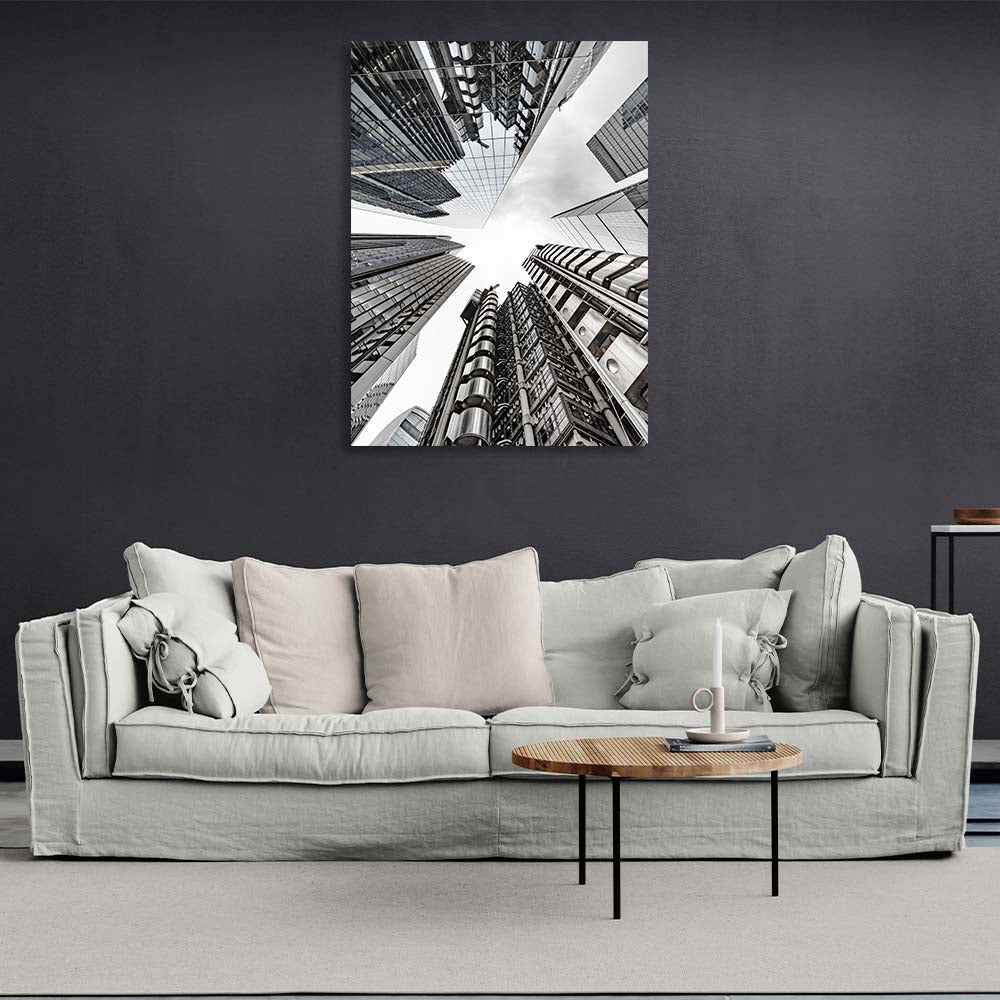 Tops of skyscrapers Canvas Wall Art Print