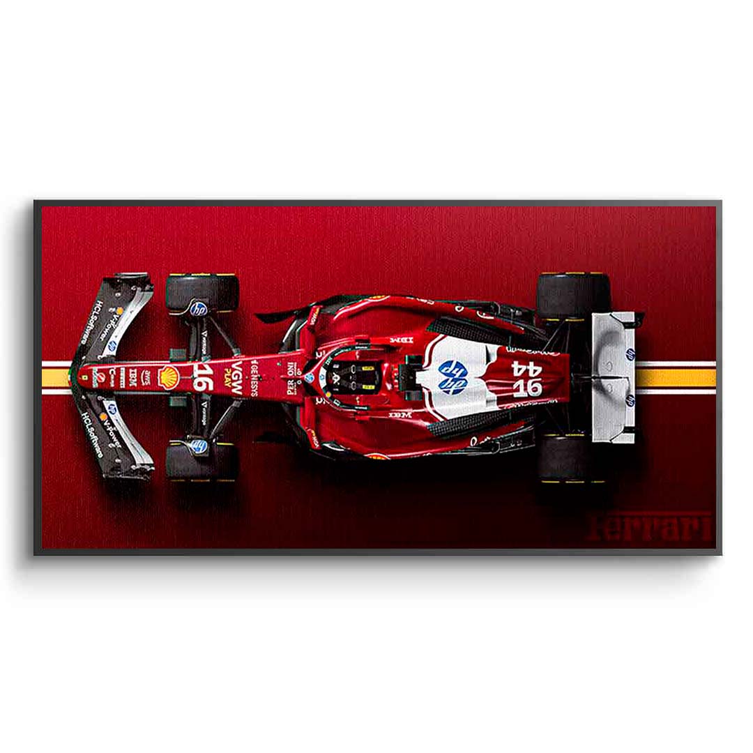 Leinwandbild, Porsche 911, grün, auf grauem Hintergrund