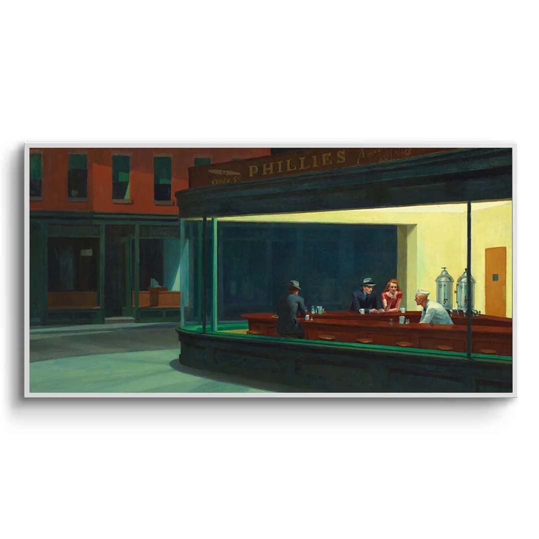 Reproduktion Midnighters Edward Hopper Reproduktion Leinwand Wand Kunstdruck