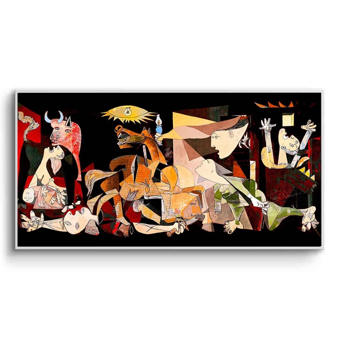 Reproduktion von Pablo Picasso Guernica in Farbe Reproduktion Leinwand Wand Kunstdruck