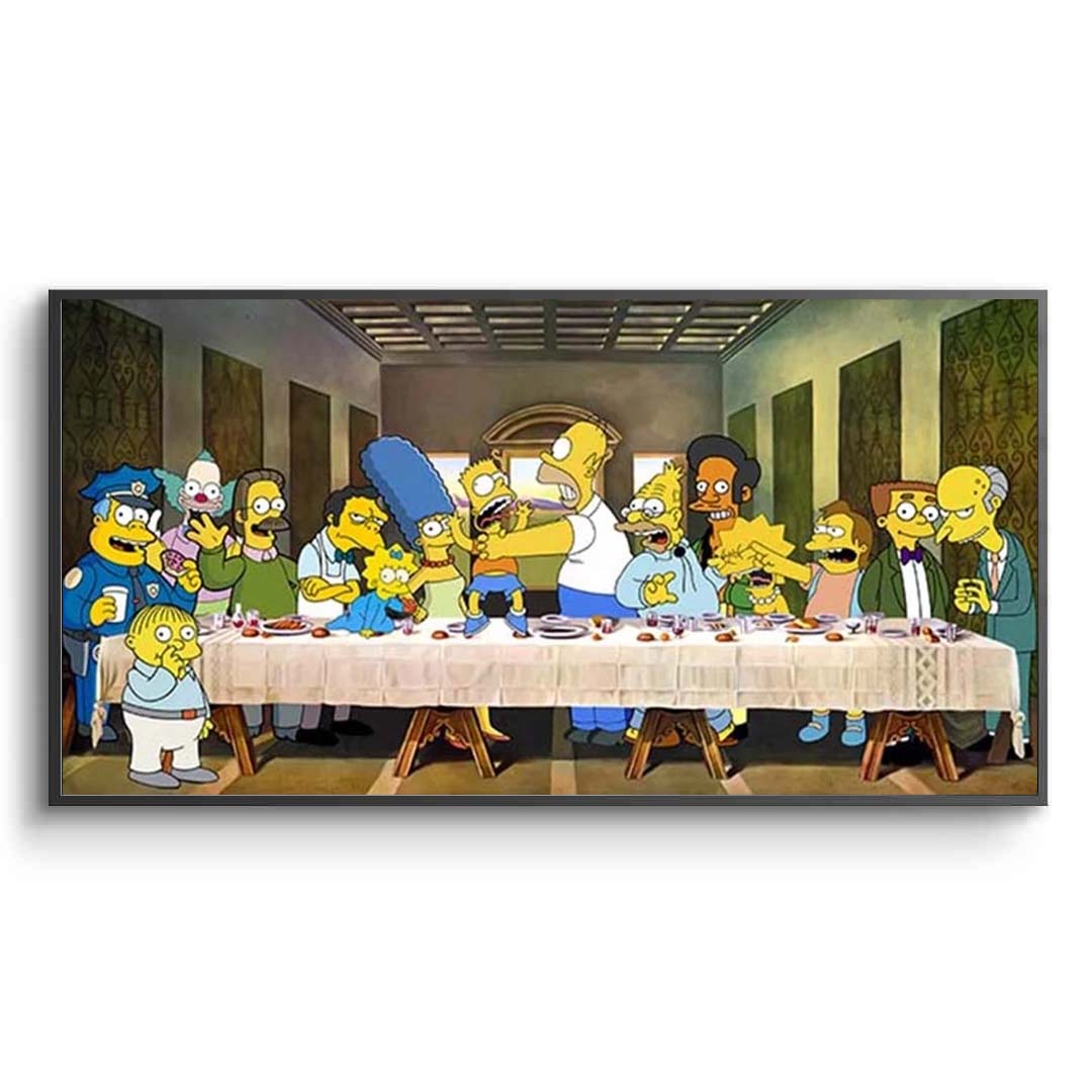 The Simpsons. Last Supper Canvas Wall Art Print
